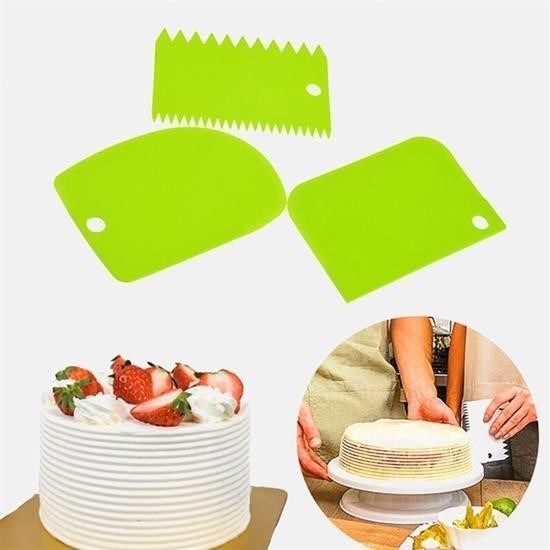 GENEL® Pasta Hamur Şekillendirici Spatula Kesici Kazıyıcı Dekoratör Set