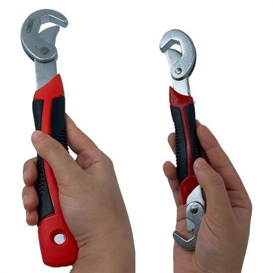 GENEL® Çok Fonksiyonlu Ergonomik  Ayarlanabilir Büyük Küçük Akıllı Pense Anahtar 2li Set - UcuzaGeliyor