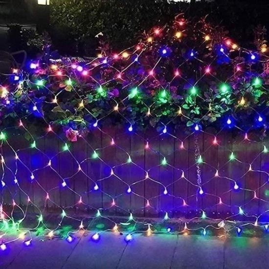 GENEL® 1x2 Metre Dekoratif File Ağ Perde 192 LED 8 Animasyonlu Farklı Işık Modu RGB Fişli - UcuzaGeliyor