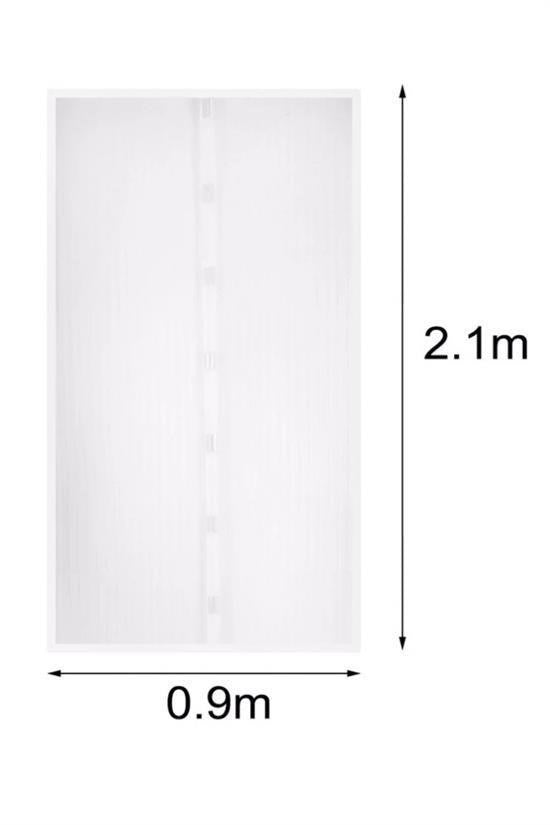 BUFFER® Pratik Manyetik Mıknatıslı Beyaz Kapı Pencere Sinekliği Tülü 90 x 210 cm