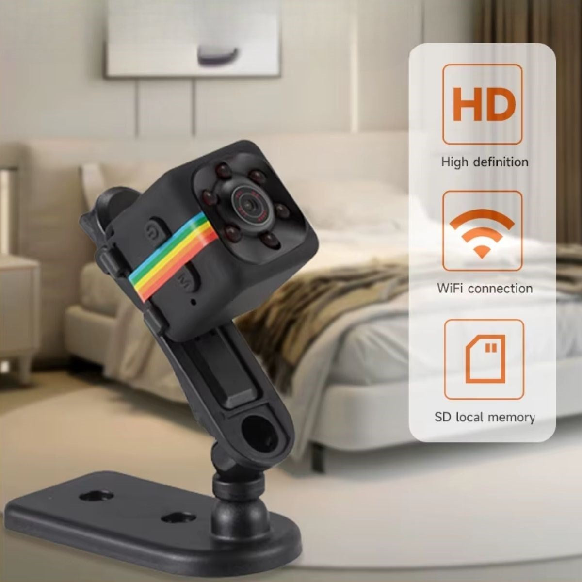 BUFFER® Mini Boy Küp Tipi Gece Görüşlü HD Kaliteli Güvenlik Kamerası