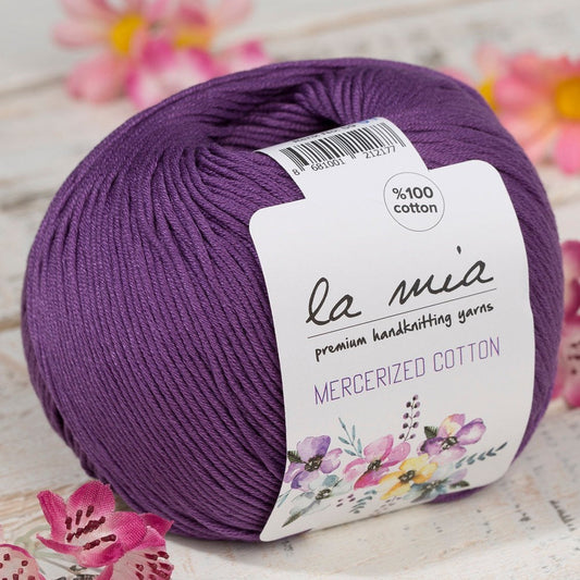 La Mia Mercerized Cotton Koyu Mor El Örgü İpi - 59 - 33593 - UcuzaGeliyor