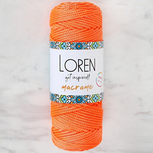 Loren Macrame Neon Turuncu El Örgü İpi - L113 - UcuzaGeliyor
