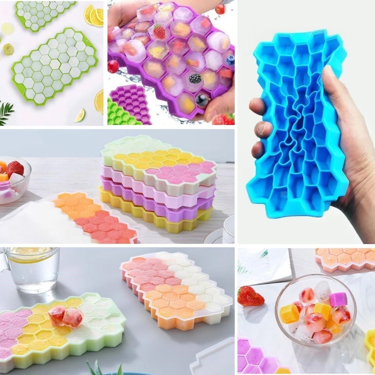 GENEL® 37 Bölmeli Slikon Petek Şeklinde Buz Kalıbı