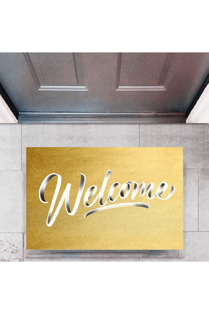 Kapı Önü Paspası Dekoratif Dijital Baskı Welcome P-2324 - UcuzaGeliyor