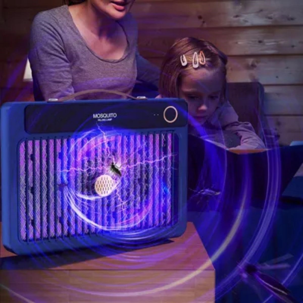 GENEL® 4000mAh Şarj Edilebilir Kablosuz 3000V Yüksek Güçlü Elektrikli Sivrisinek Öldürücü Sivrisinek Öldürme Lambası,Sinek Kıran BG-009 2000 mah