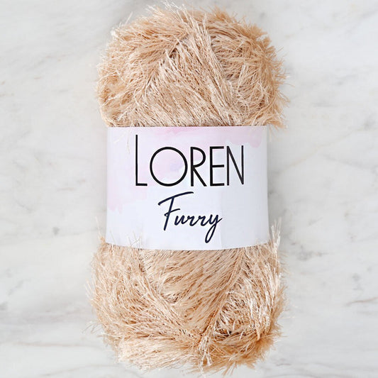 Loren Furry Bej El Örgü İpi - RF100 - UcuzaGeliyor
