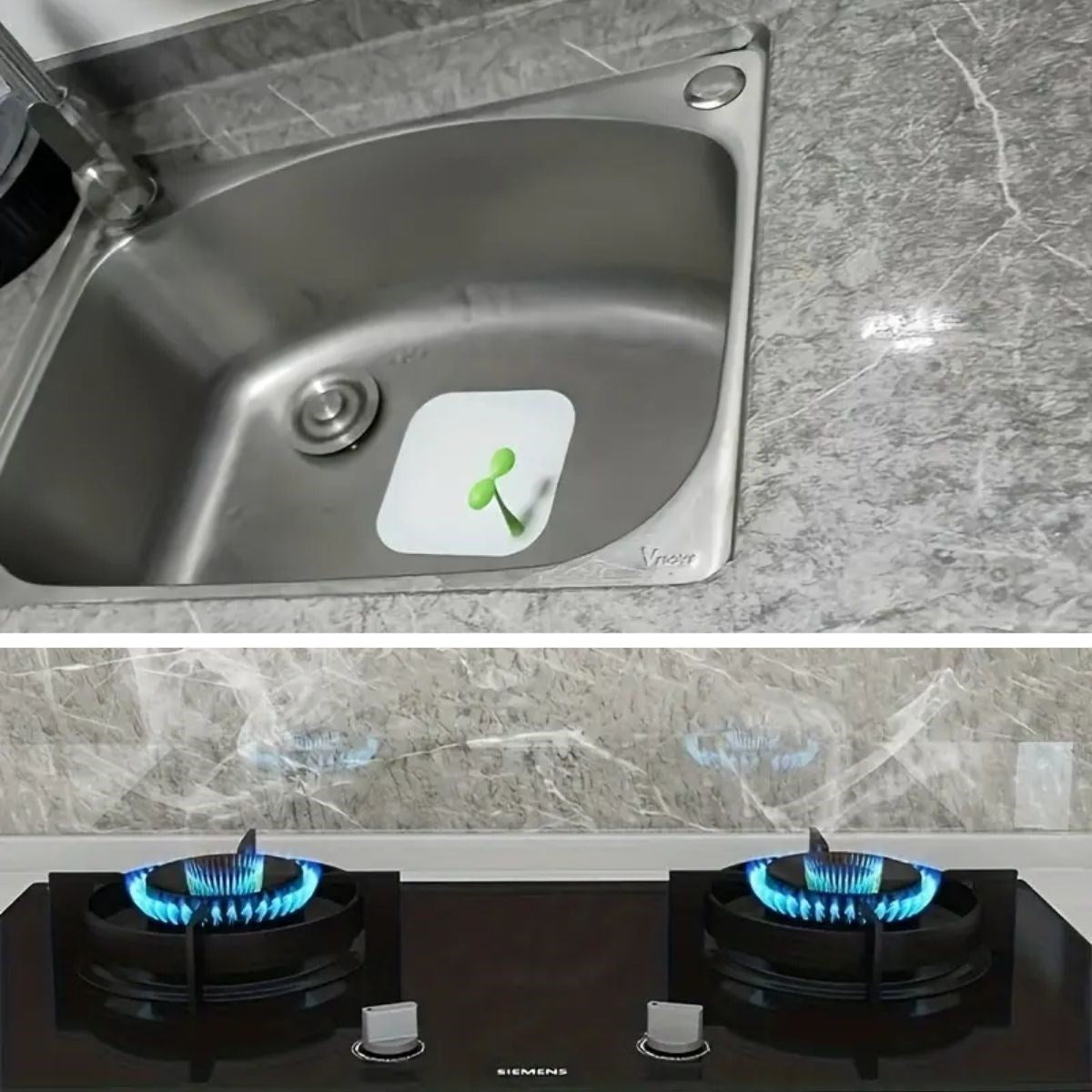 GENEL® Mermer Desenli Sticker Folyo Atina Grisi 60CM*5MT