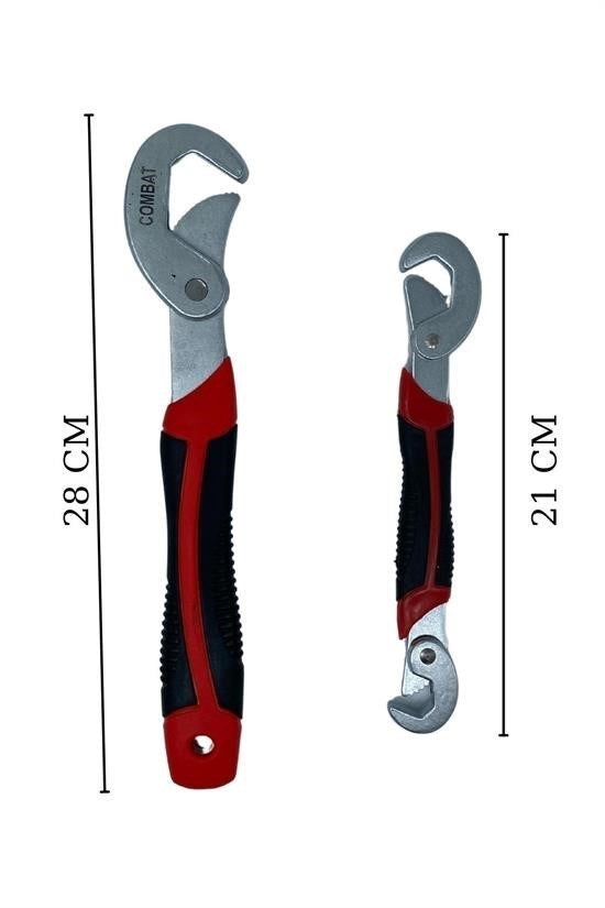 GENEL® Çok Fonksiyonlu Ergonomik  Ayarlanabilir Büyük Küçük Akıllı Pense Anahtar 2li Set - UcuzaGeliyor