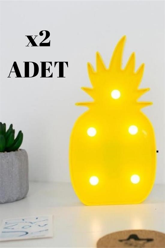 BUFFER® Ananas Şeklinde Ledli Dekoratif Eğlenceli Çocuk Gece Lambası