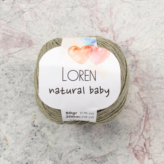 Loren Natural Baby Küf Yeşili El Örgü İpi - R089 - 33936 - UcuzaGeliyor