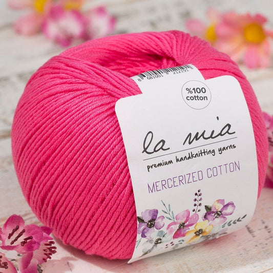 La Mia Mercerized Cotton Koyu Pembe El Örgü İpi - 35 - 33595 - UcuzaGeliyor