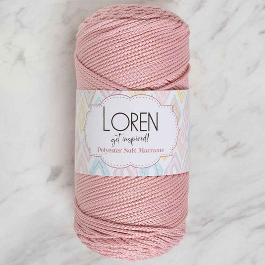 Loren Polyester Soft Macrame Pembe El Örgü İpi - LM042 - 34446 - UcuzaGeliyor