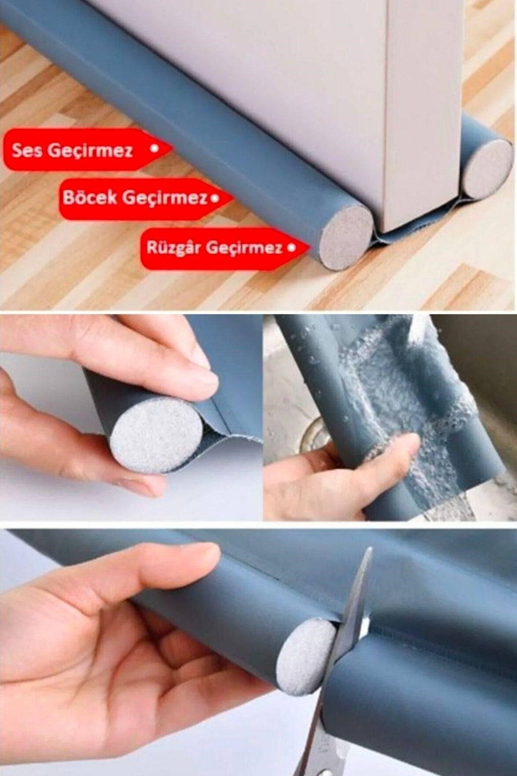 BUFFER® Kapı Altı Rüzgar ve Toz Önleyici Isı Koruyucu İzolatör Boyu Ayarlanabilir Model