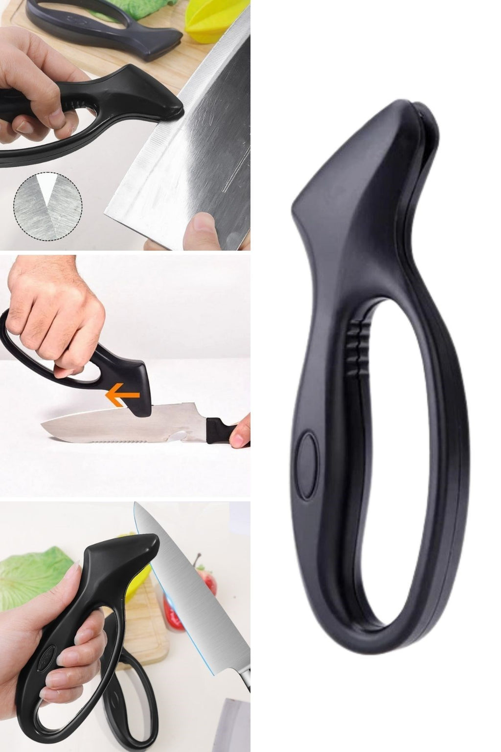 GENEL® Kolay Tutuş Saplı Paslanmaz Çelik Manuel Bıçak Bileme Aleti