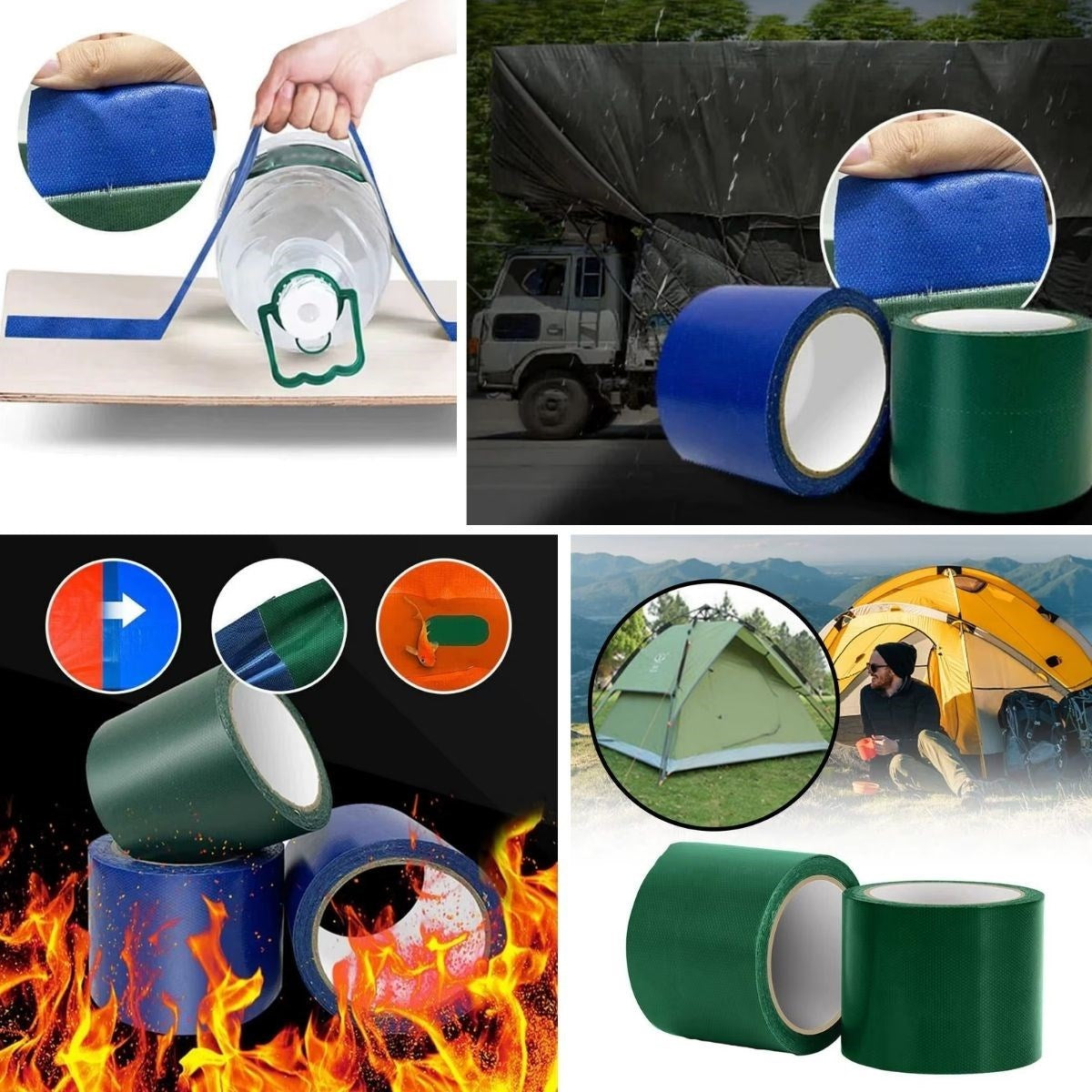 GENEL® 5 cm x 5 mt. Yapışkanlı  Çadır Tente Hortum Tamir Bandı