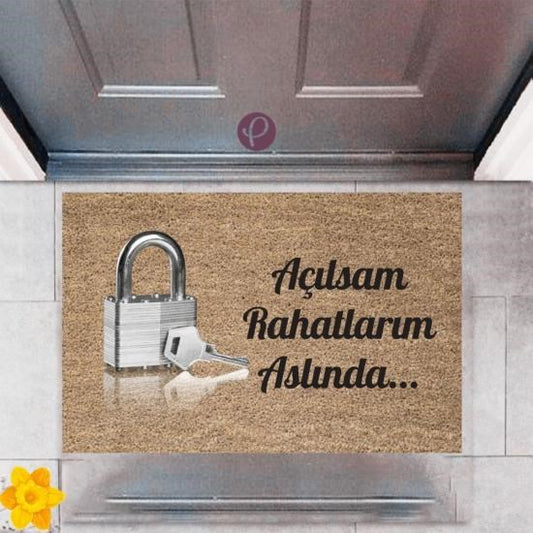 Kapı Önü Paspası Dekoratif Dijital Baskı Kilit P-2393 - UcuzaGeliyor