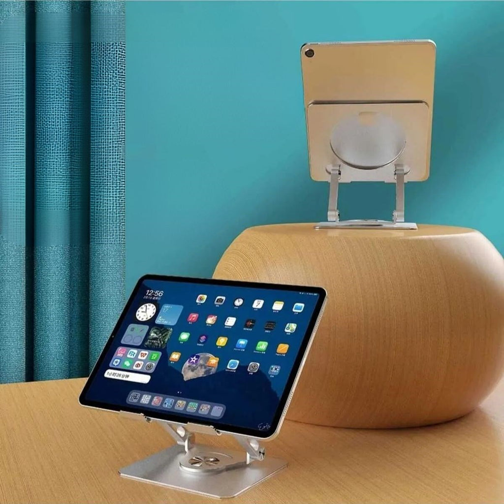 GENEL® 360 Derece Dönebilen Yükseltilmiş Masaüstü Ayarlanabilir  Metal Tablet Standı