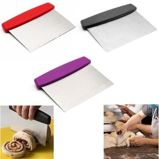 BUFFER® Çelik Hamur Kesici Kazıyıcı Pasta Kek Dekorasyon Spatula Aleti - UcuzaGeliyor