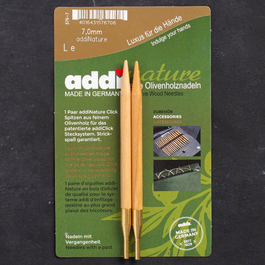 Addi Nature Olive Wood Click 7mm 13cm Misinalı Şiş - UcuzaGeliyor