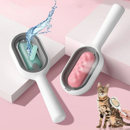 BUFFER® Su Hazneli Kedi ve Köpek Tüyü Toplamama Fırçası Su Hazneli Pet Tarağı - UcuzaGeliyor