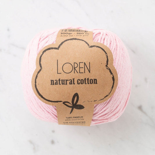 Loren Natural Cotton Pembe El Örgü İpi - R094 - 33910 - UcuzaGeliyor