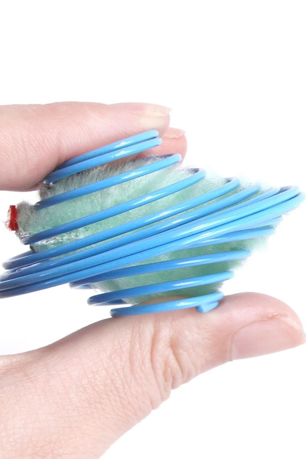 BUFFER® Yaylı Metal Fareli Kafes Kedi Oyun Topu Sıçrayan Spiral Kedi Topu