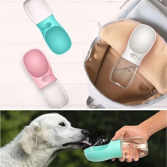 BUFFER® Taşınabilir Evcil Hayvan Suluğu Seyahat Kabı Kilitlenebilen Su Sızdırmaz Kap 350 ml - UcuzaGeliyor