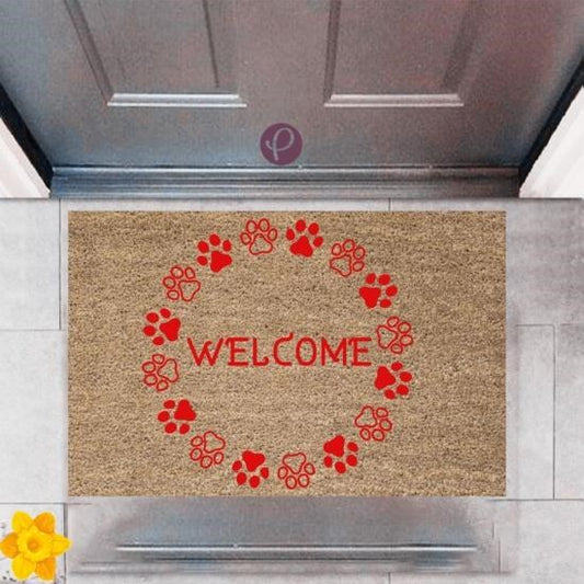 Kapı Önü Paspası Dekoratif Dijital Baskı Welcome P-2470 - UcuzaGeliyor