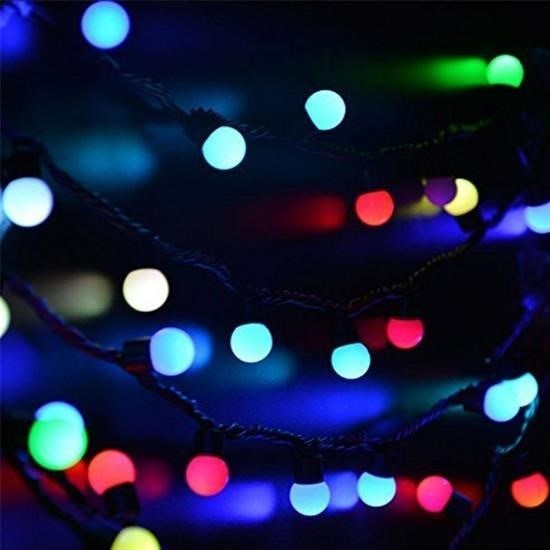 BUFFER® Dekoratif Minik Top 40 Ledli Dekoratif Dolama Led Işık (RGB)