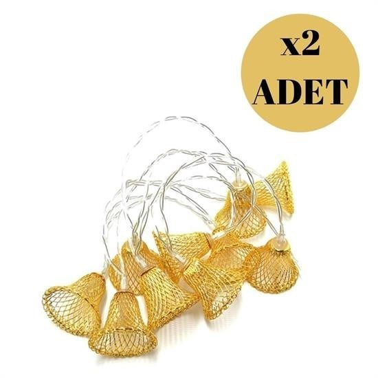 BUFFER® Parti ve Özel Gün Dekorasyonu Çan Şeklinde Metal Şerit Led Işık