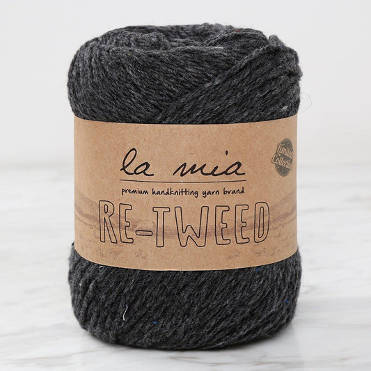La Mia Re-Tweed Koyu Gri Melanj El Örgü İpi - L158 - UcuzaGeliyor