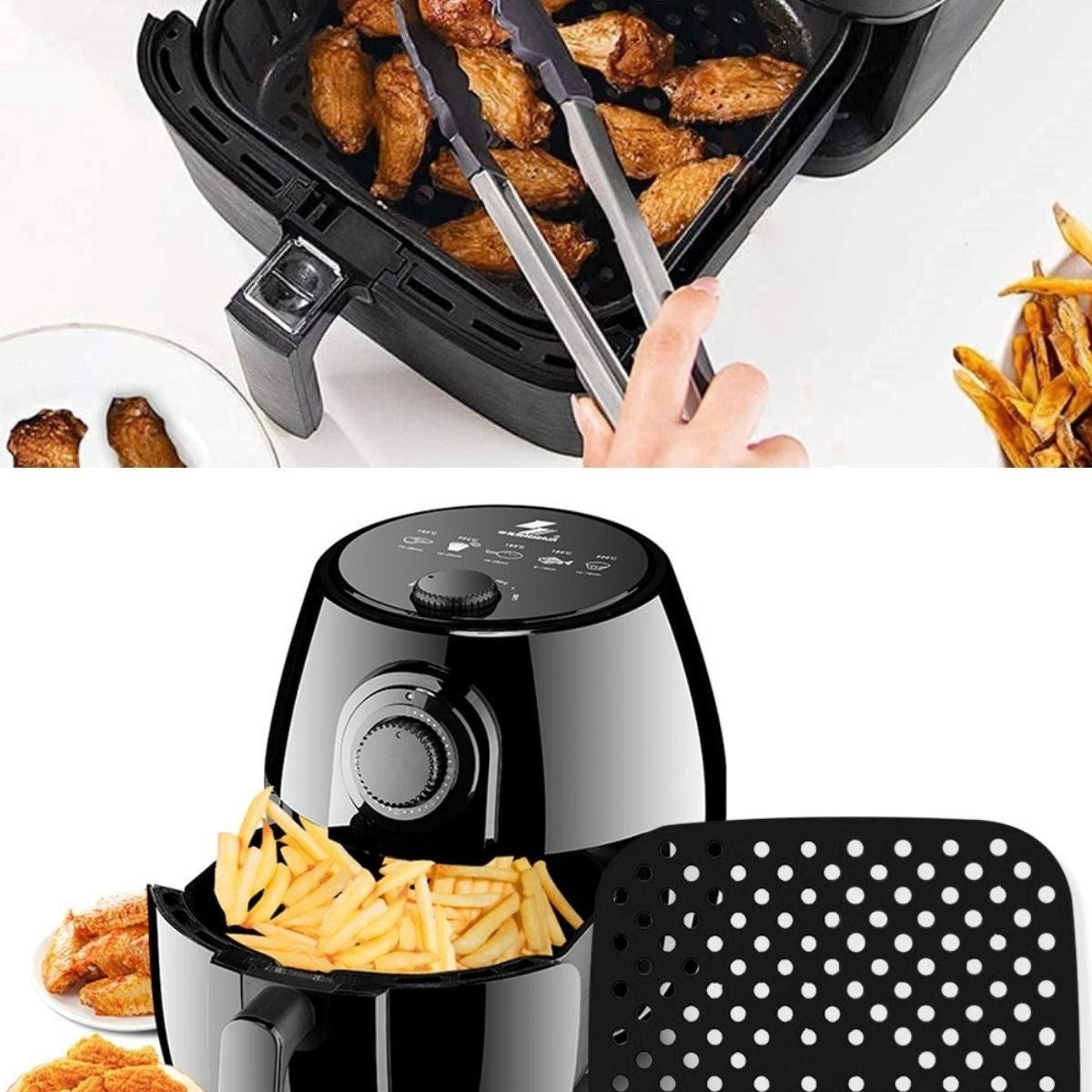 GENEL® Siyah Isıya Dayanıklı Yıkanılabilir Silikon Fırın Ve Airfryer Kare Model Pişirme Matı 21,5 Cm - UcuzaGeliyor