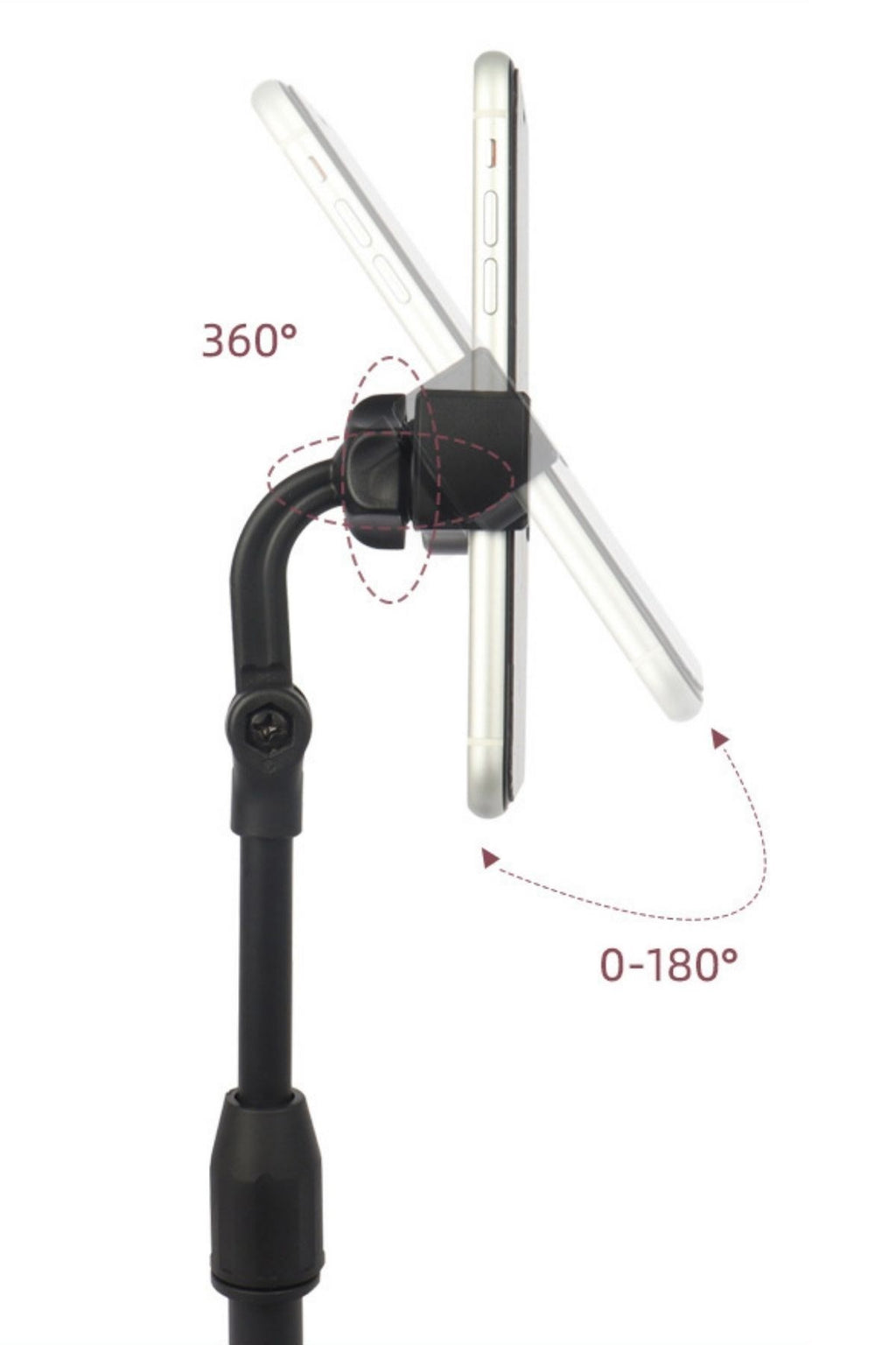 BUFFER® Masa Üstü Tablet ve Telefon Tutucu Plastik Aparat Siyah Telefon Standı