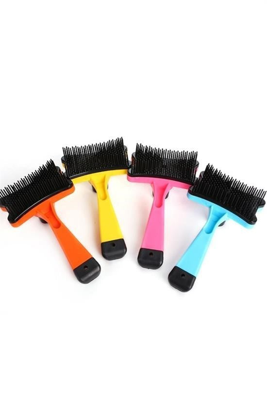 BUFFER® Evcil Hayvan Kedi Köpek Tüy Toplayıcı Otomatik Tuşlu Pet Tarak