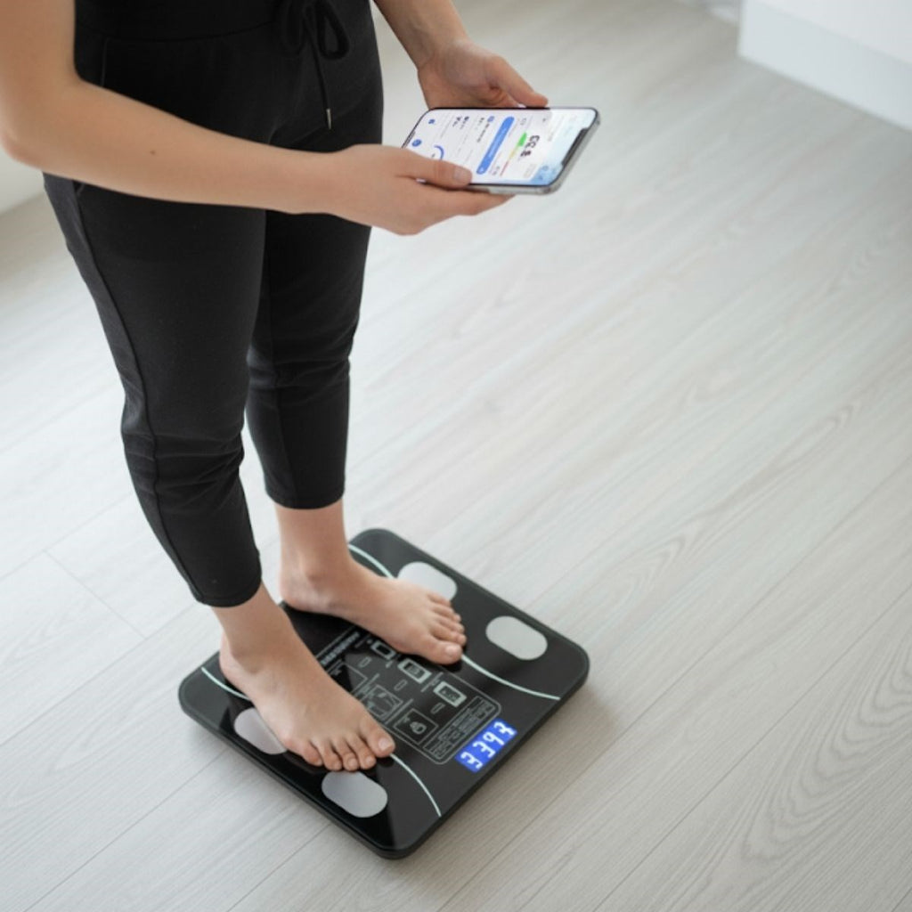 GENEL® Dijital Baskül Yağ Ölçer Fonksiyonlu Akıllı Baskül Bluetooth Bağlantılı Tartı