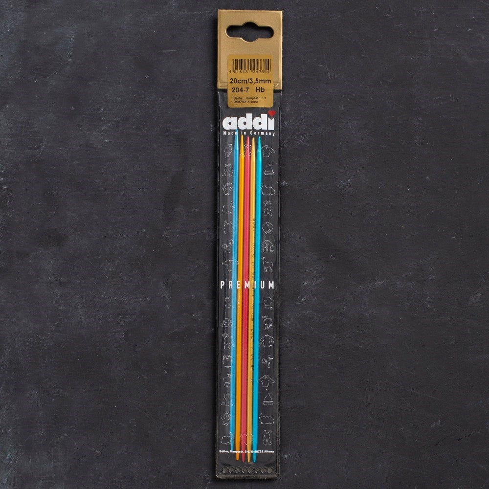 Addi Colibri 3,5mm 20cm Renkli Çorap Şişi - 204-7 - UcuzaGeliyor