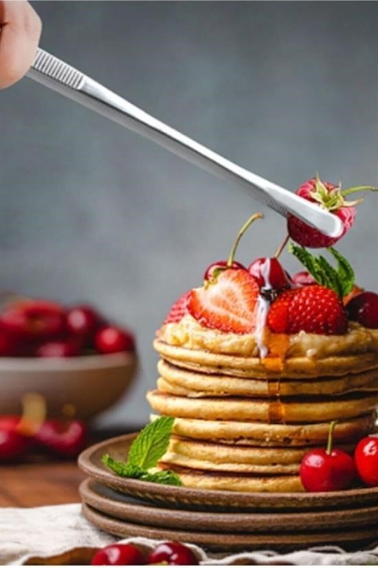 GENEL®  Yiyecek Servis Maşası Air Fryer  Master Chef Şef Cımbızı Et Kızartma Barbekü Aleti 30 Cm