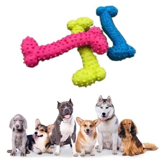 BUFFER® Tiny Kemik Oyuncağı Tırtıklı Yüzey Küçük Kemik Plastik Köpek Oyuncağı - UcuzaGeliyor