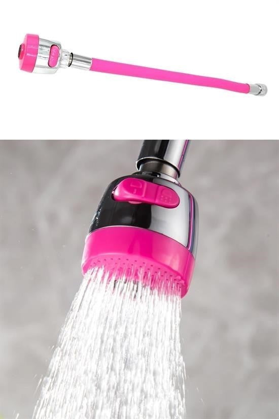 BUFFER® Oynar Başlıklı Tasarruflu Kubar Musluk Borusu ve Başlığı  Pembe