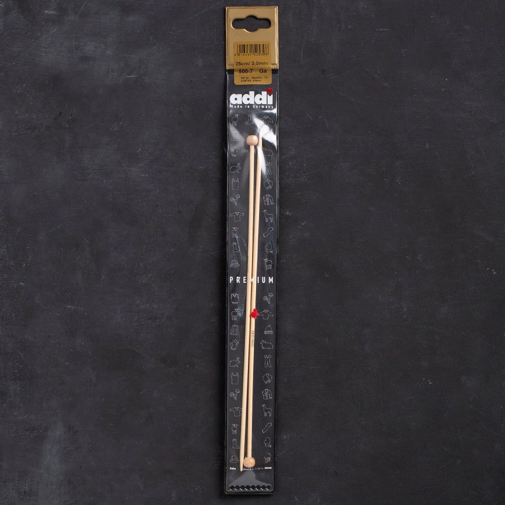 Addi Premium 3mm 25cm Bambu Örgü Şişi - 5007025-03 - UcuzaGeliyor
