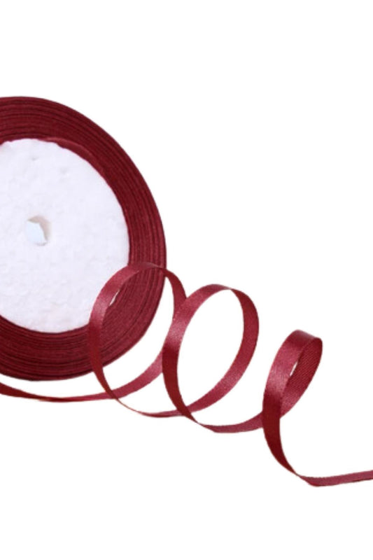 Saten Kurdele 3 cm 10 Metre Bordo - UcuzaGeliyor