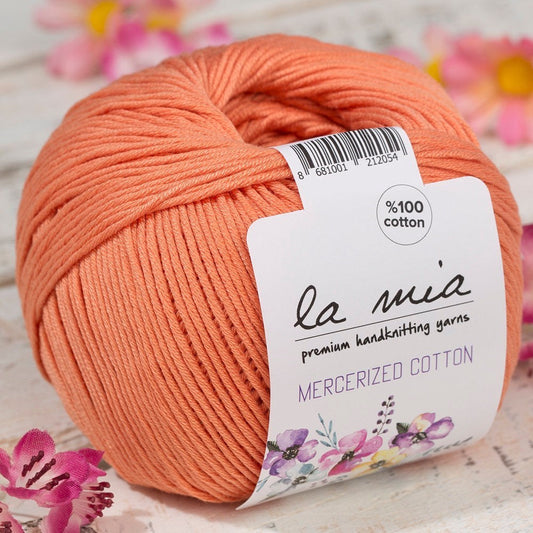 La Mia Mercerized Cotton Turuncu El Örgü İpi - 201 - 33581 - UcuzaGeliyor