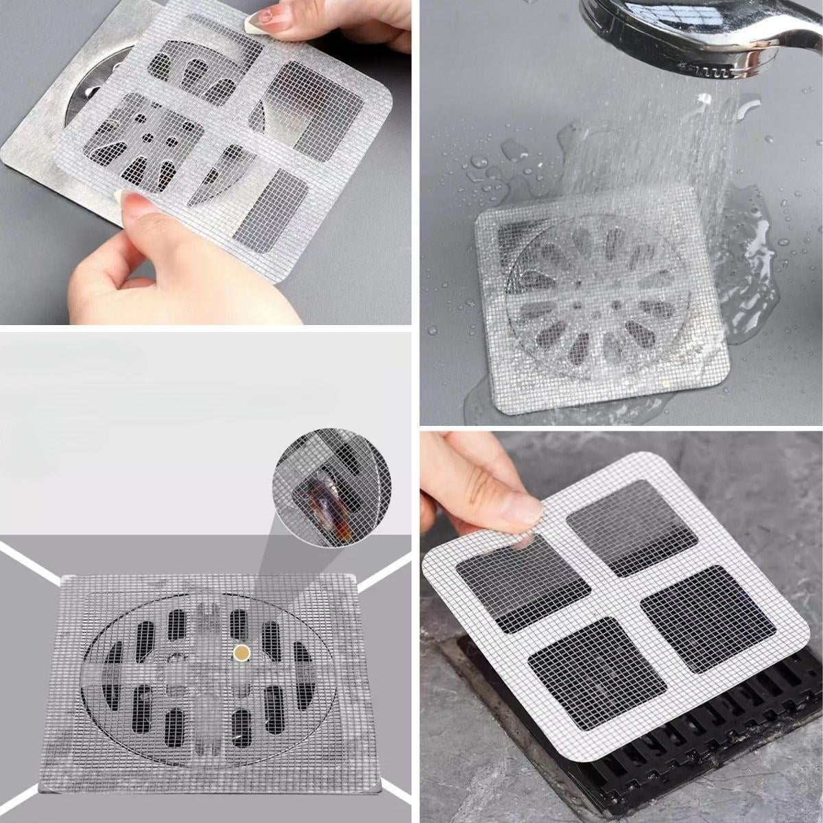 BUFFER® 10'lu Banyo ve Mutfak Lavabo Koku Önleyici ve Haşere Böcek Önleyici Gider Filtresi - UcuzaGeliyor