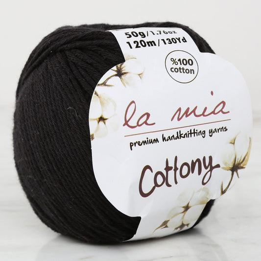 La Mia Cottony Siyah Bebek El Örgü İpi - P21 - 33556 - UcuzaGeliyor