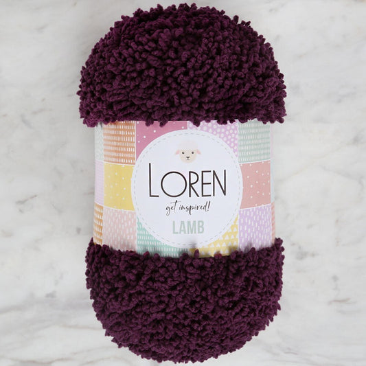 Loren Lamb Patlıcan Moru El Örgü İpi - R015 - UcuzaGeliyor