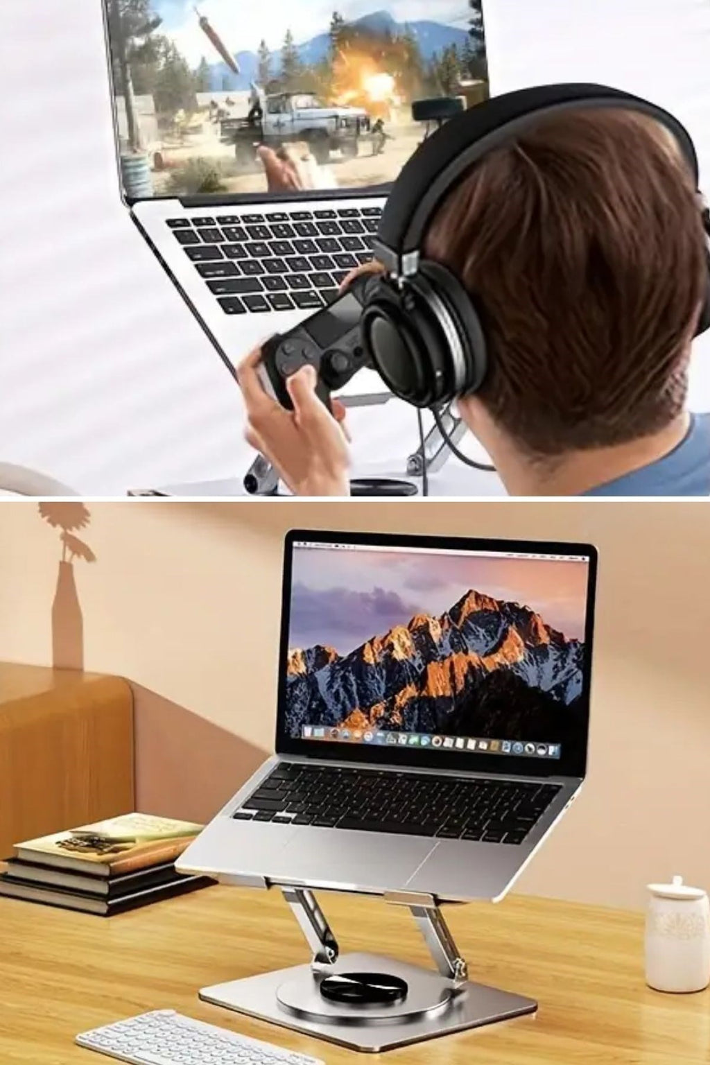 BUFFER® 360 Derece Dönebilen Hava Aldıran Laptop Standı