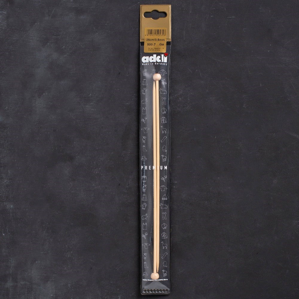 Addi Premium 3,5mm 25cm Bambu Örgü Şişi - 5007025- - UcuzaGeliyor