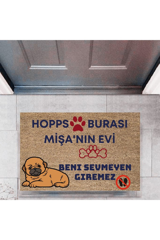 Kapı Önü Paspası Dekoratif Dijital Baskı Hopps  P-2475 - UcuzaGeliyor
