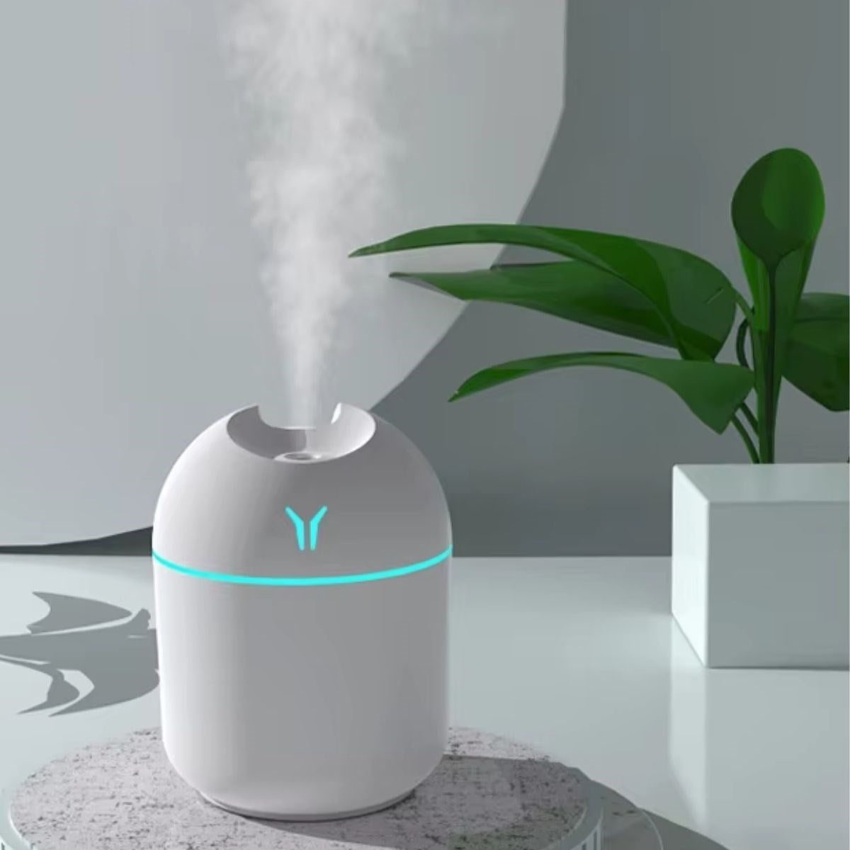 BUFFER® Işıklı Kuru Havayı Azaltan ve Aromaterapi Deneyimi Sunan Hava ve Oda Nemlendirici